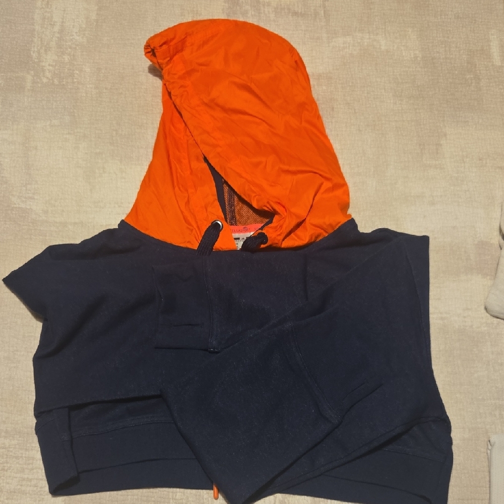 Adidas by Stella McCartney Navy and Orange Hoodie